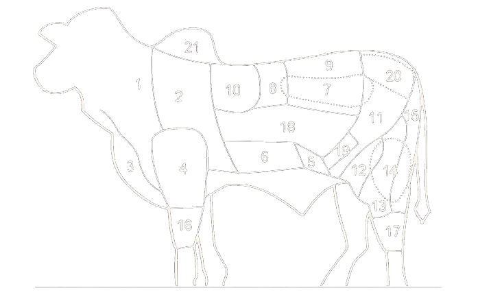 Mapa de cortes bovinos